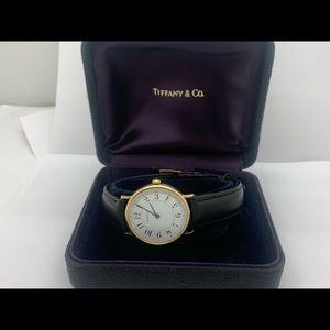 Tiffany & Co 14 KT Gold Quartz Man Wrist Watch